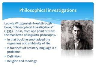 Philosophy in Linguistic Perspectives Study in the Philosophy of Wittgenstein Kindle Editon