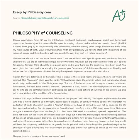 Philosophy in Management and Counselling Doc