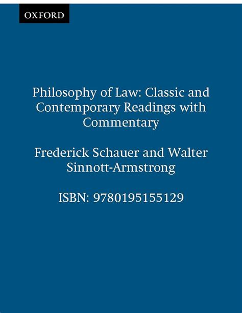 Philosophy of Law: Classic and Contemporary Readings with Commentary Ebook Epub