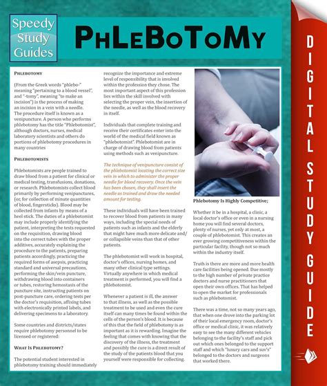 Phlebotomy Speedy Study Guides Kindle Editon