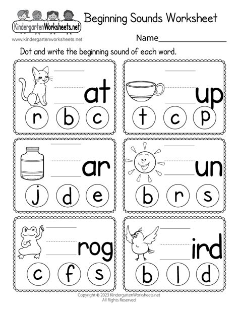 Phonics Worksheet Printable