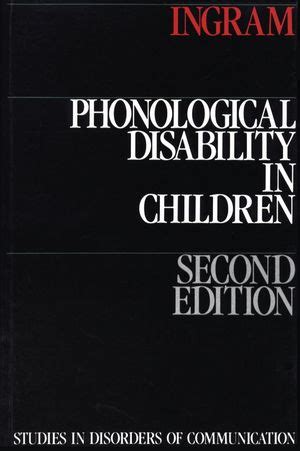 Phonological Disability in Children 2nd Edition Doc