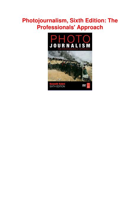 Photojournalism Sixth Edition The Professionals Approach PDF