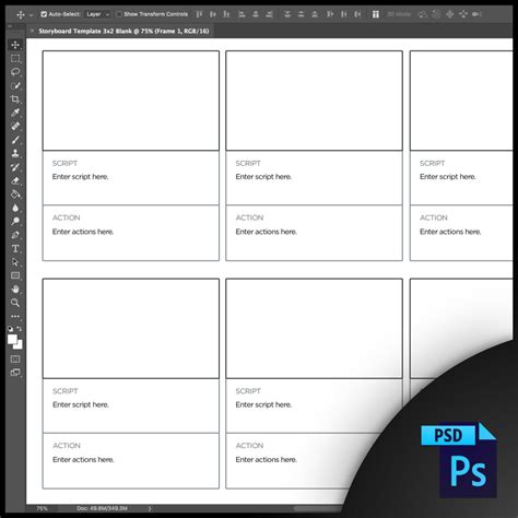 Photoshop Storyboard Template
