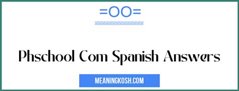 Phschool Spanish 1 Answers PDF