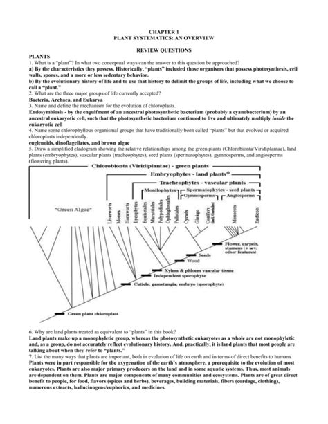 Phylogeny And Systematics Answers Chapter Doc