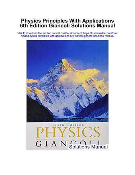 Physic Giancoli 6th Edition Solutions Manual Kindle Editon