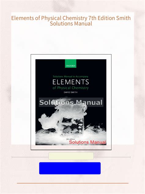 Physical Chemistry 7th Edition Solutions Manual PDF