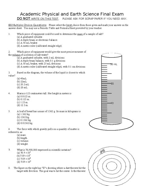 Physical Earth Science Final Exam Answers PDF