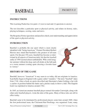 Physical Education 11 Baseball Word Search Answers PDF