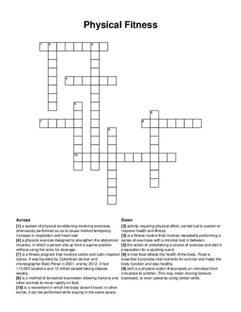 Physical Education 23 Crossword Answers Kindle Editon