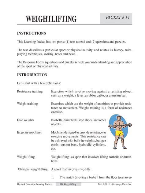 Physical Education Learning Packet 13 Answers Epub