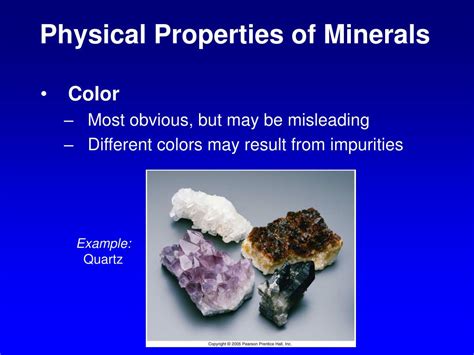 Physical Properties: A Tale of Hardness and Color