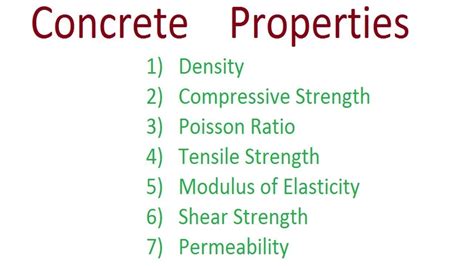 Physical Properties of Concrete Doc