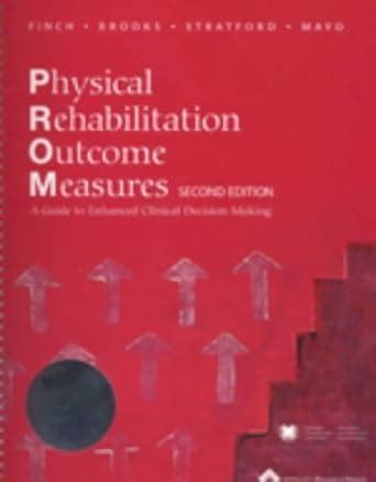 Physical Rehabilitation Outcome Measures Finch Ebook PDF