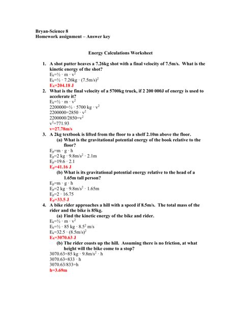 Physical Science Calculating Power Answers PDF