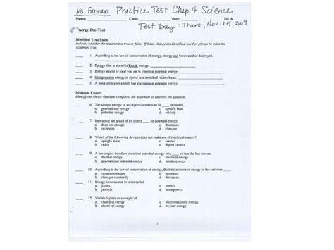 Physical Science Chapter 4 Test Answers Kindle Editon