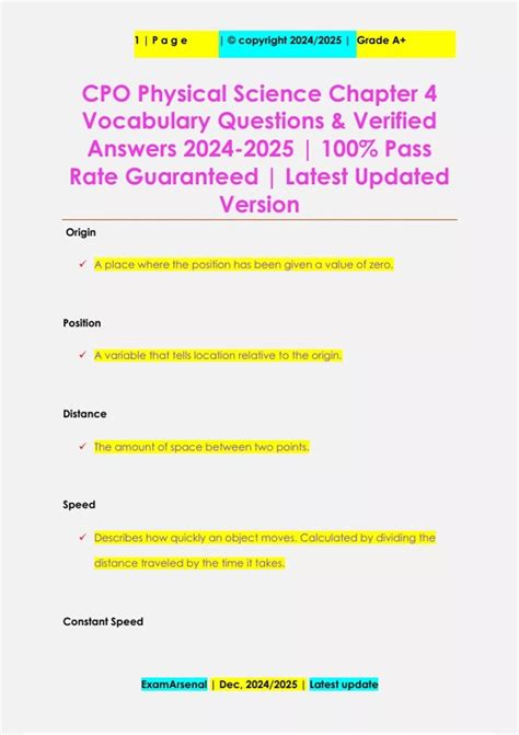 Physical Science Cpo Answers Key Kindle Editon