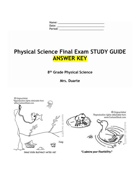 Physical Science Final Exam Study Guide With Answers Kindle Editon