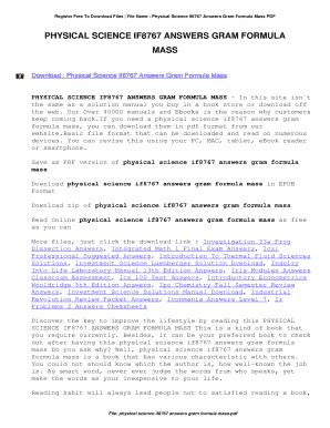 Physical Science If8767 Answer Key Page 61 Reader