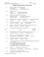 Physical Science Test Answer Key Ch 6 Reader