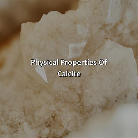 Physical and Energetic Properties of Calcite