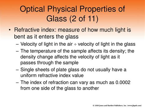 Physical and Optical Properties