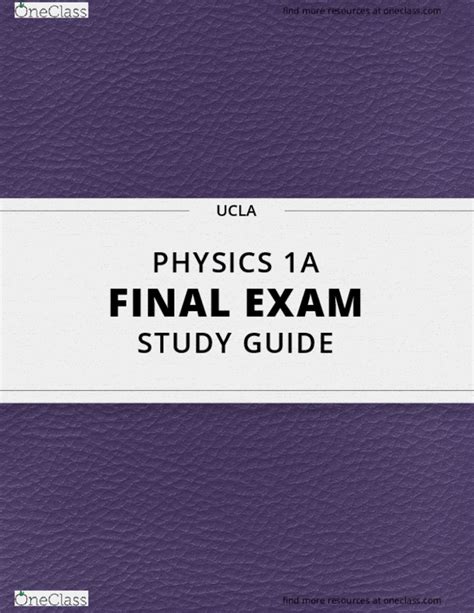 Physics 1A at UCLA: A Comprehensive Guide to Success