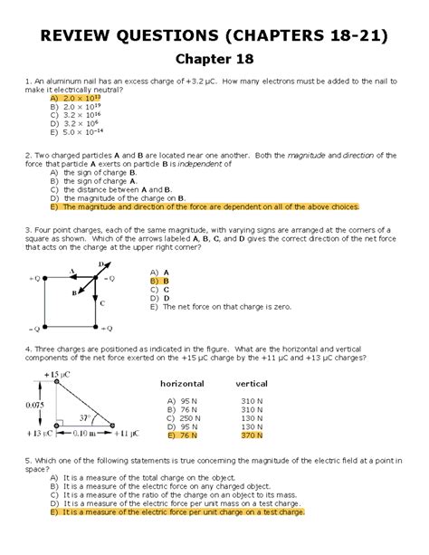 Physics Chapter 18 Review Answers PDF