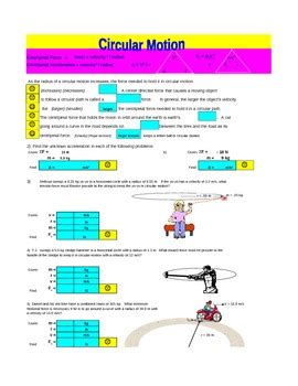 Physics Classroom Circular Motion Worksheet Answers Reader