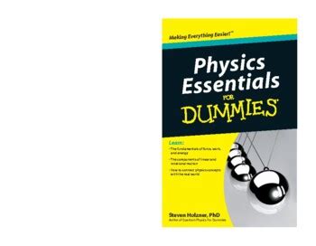 Physics Essentials For Dummies (For Dummies (Math &a PDF