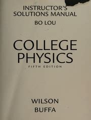 Physics Fifth Edition Wilson Buffa Answers PDF