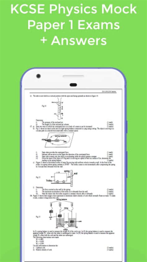 Physics Mock Examination Answers 2013 Reader