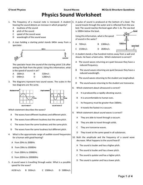 Physicsfundamentals Speed Of Sound Answers Doc