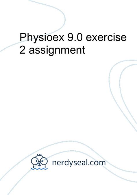 Physioex 90 Exercise 1 Answers PDF