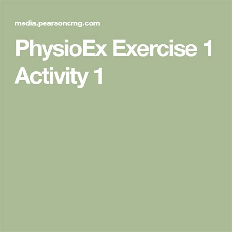 Physioex 90 Exercise 12 Answers Kindle Editon