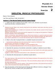 Physioex 90 Exercise 2 Skeletal Muscle Physiology Answers Kindle Editon