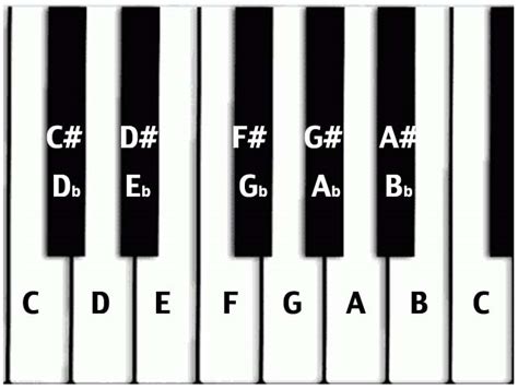 Piano Sharps And Flats Chart
