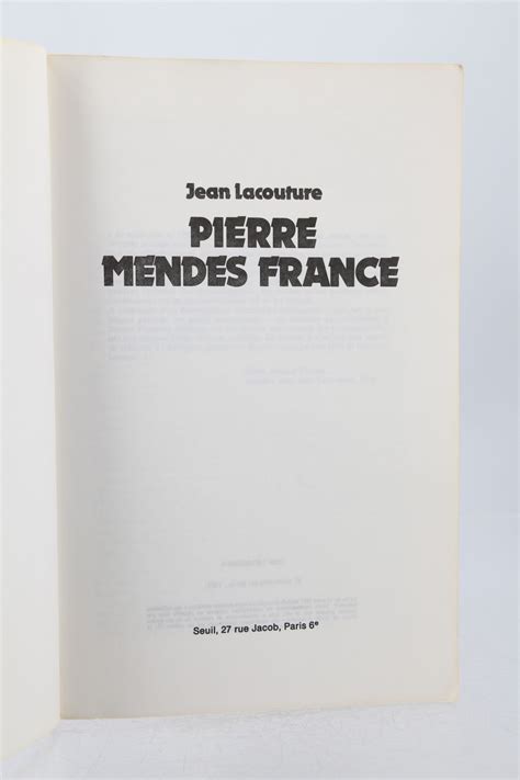 Pierre Mendès France French Edition Reader