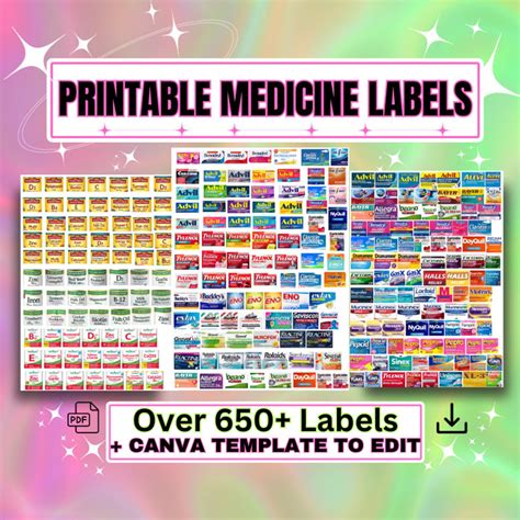 Pill Case Labels Printable Free