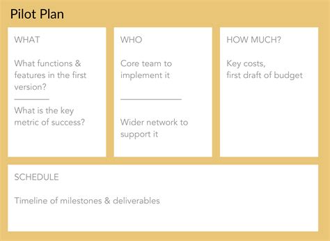 Pilot Project Plan Template