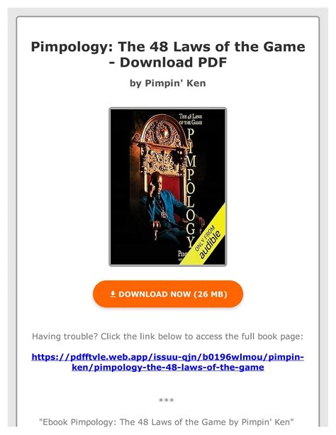 Pimpology: The 48 Laws of the Game Ebook Kindle Editon