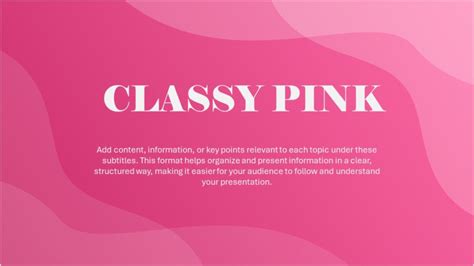 Pink Slides Template
