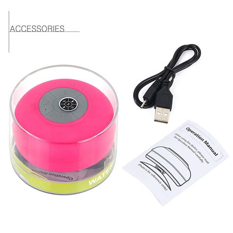 Pink Waterproof Portable Bluetooth Handsfree Doc