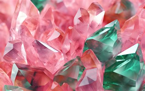 Pink and Green Crystals: A Symphony of Nature's Allure