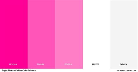 Pink and White Color Scheme: