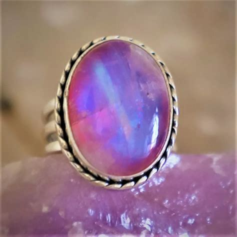 Pink moonstone: