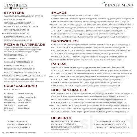 Pinstripes San Mateo Menu: 2023's Most Delicious Options