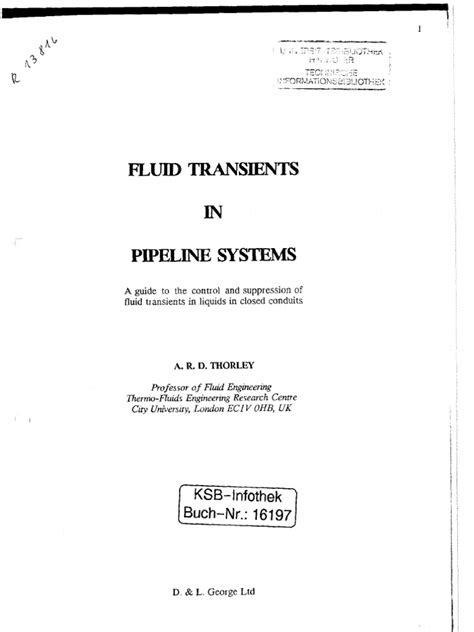Pipeline Systems 1st Edition Doc