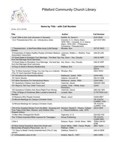 Pittsford Public Library Catalog